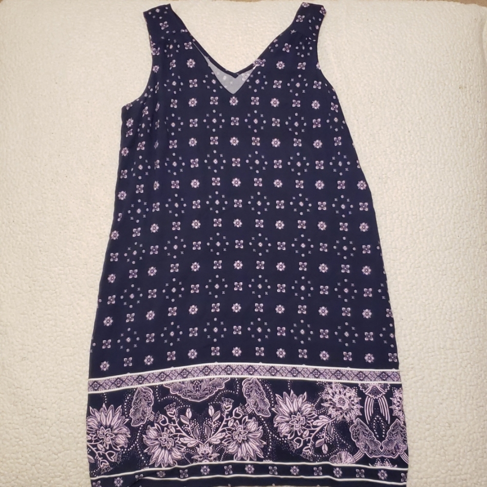 Floral V-Neck Swing Dress